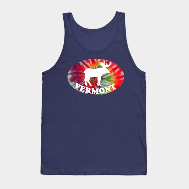 Tie Dye Vermont Moose Hippe Tank Top by PodDesignShop